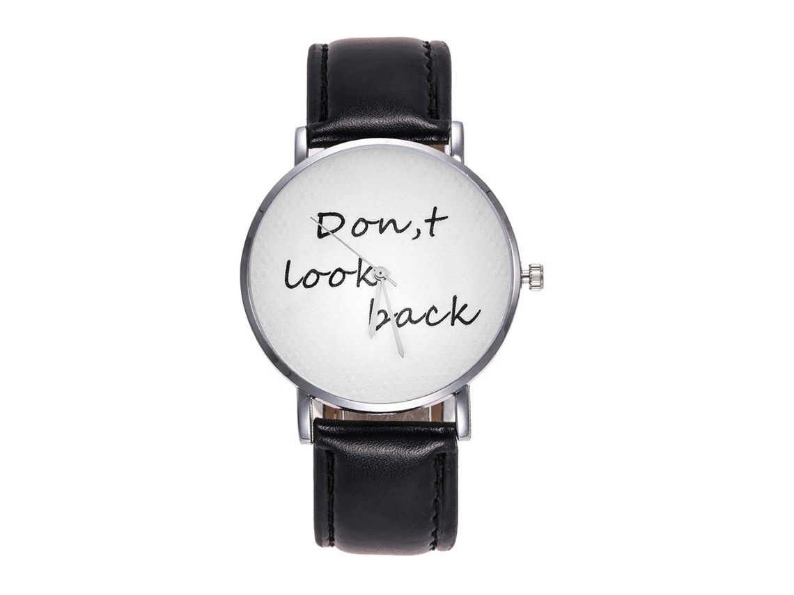 Reloj De Cuarzo Unisex Con Correa De Cuero Pu Zhoulianfa (negro)