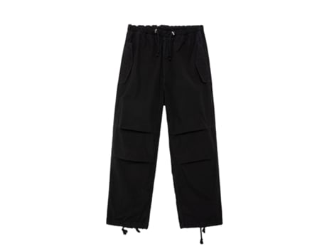 Calças De Homem Amish Parachute Ripstop Algodão Preto (s)