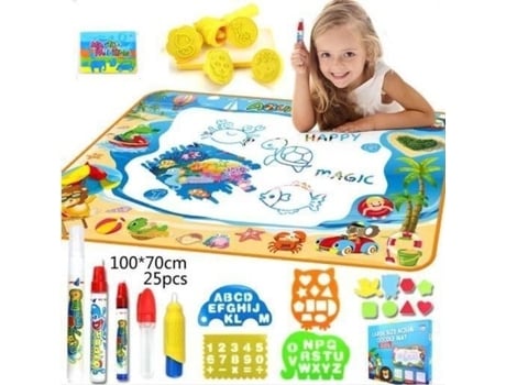 Tapete Infantil Saletop 100x70 cm Multicolorido 25 Peças Educativo Aquático Artelys