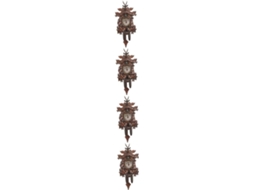 Conjunto De 4 Relógios De Parede Decorativos De Madeira Ideais Para Sala De Estar Ou Escritório Gokoco (sem Pilhas)