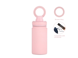 Garrafa Térmica Czhhmart, Aço Inoxidável 316 Com Suporte Magnético Para Telemóvel, 350ml Rosa Claro