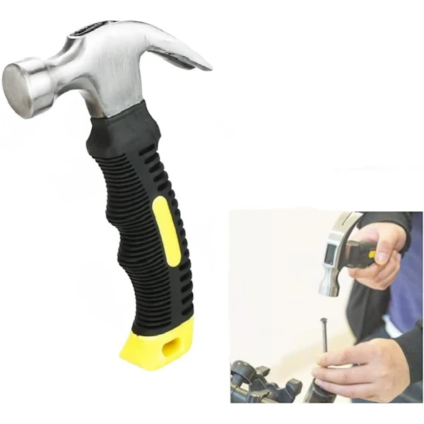 Mini Martelo De Garra Aço Multifuncional Curto Carpinteiro