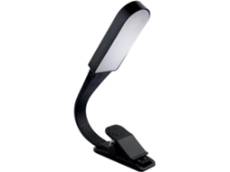 Luz De Leitura Preta Com Clipe, Dimmer Led Sensível Ao Toque, Carregamento Usb, Feita De Plástico, Ideal Para Leitura No