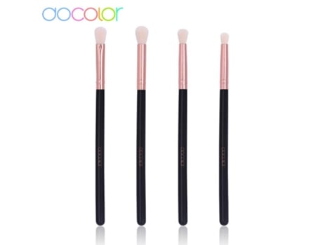 Docolor Maquilhagem Pinceis Conjunto 4 Peças Pincel para Mistura de Sombras Sobrancelha Maquilhagem Pinceis Pincel Cosmético para Cabelo Sintético…
