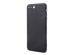 Capa preta sem logo para iPhone 7 Plus em silicone | EOOCOO
