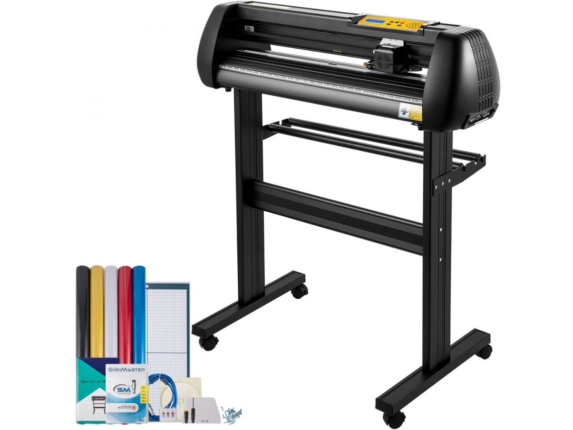 Plotter De Corte 720 Mm Com Software Signmaster, 5 Rolos De Vinil, Alta Precisão, Usb, Suporte E Lâminas Intercambiáveis Tekmaquinas