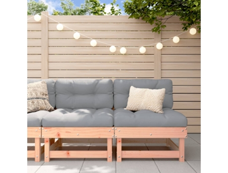 Conjunto 2 Sofás de Centro para Jardim Vida Xl Madeira de Douglas Maciça VIDAXL