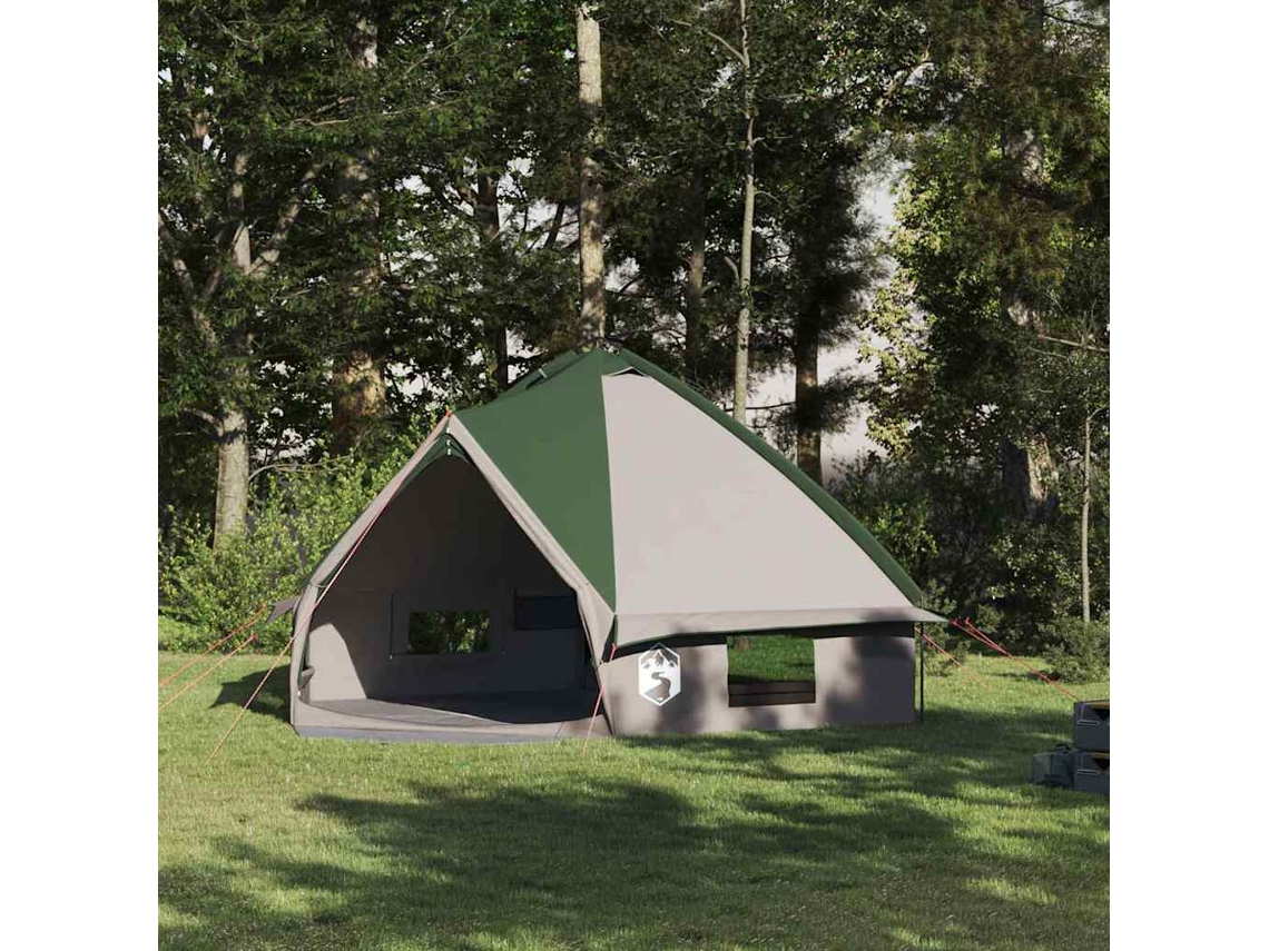 Vidaxl Tenda Teepee Para 8 Pessoas 8 Pessoa Verde E Branco