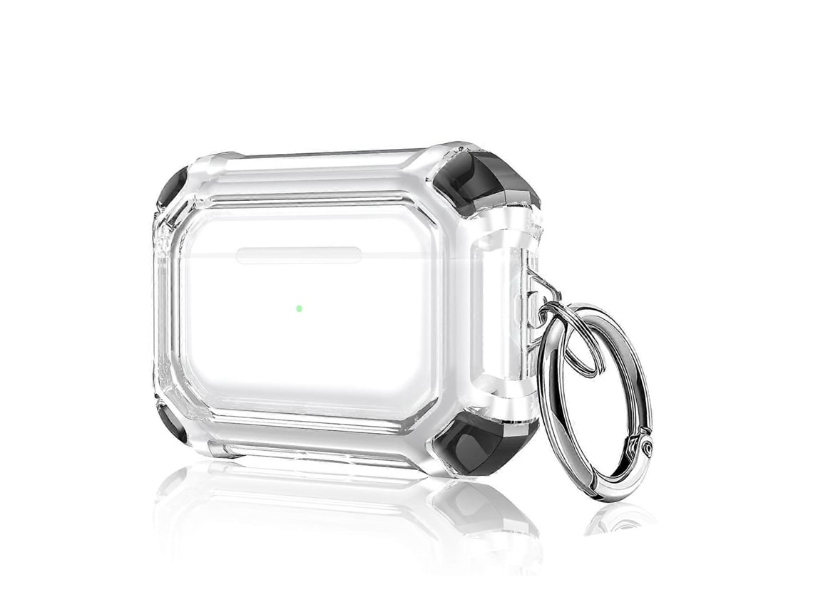 Capa para fones de ouvido AirPods Pro 2, bicolor, em policarbonato, resistente a impactos, com gancho. GIECY