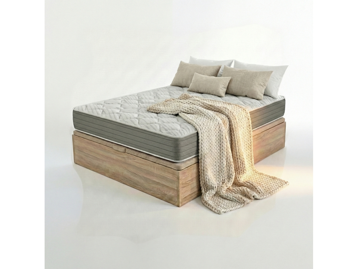 Pack PIKOLIN Sommier Natural + Colchão Viscoelástico Ceramic (135 x 190 - 52 Cm de Altura)