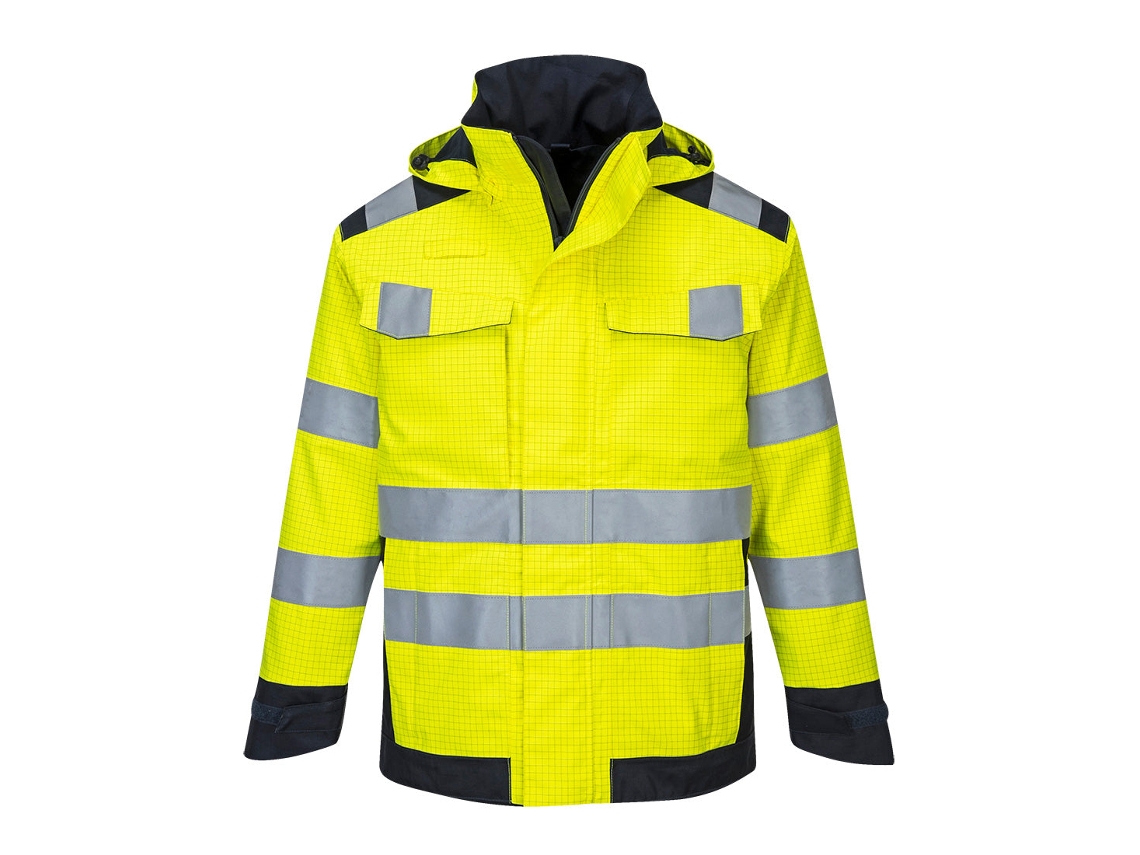 Jaqueta Modaflame Rain Multi Norm Arc Proteção E Conforto / Amarelo Marinho / M Portwest