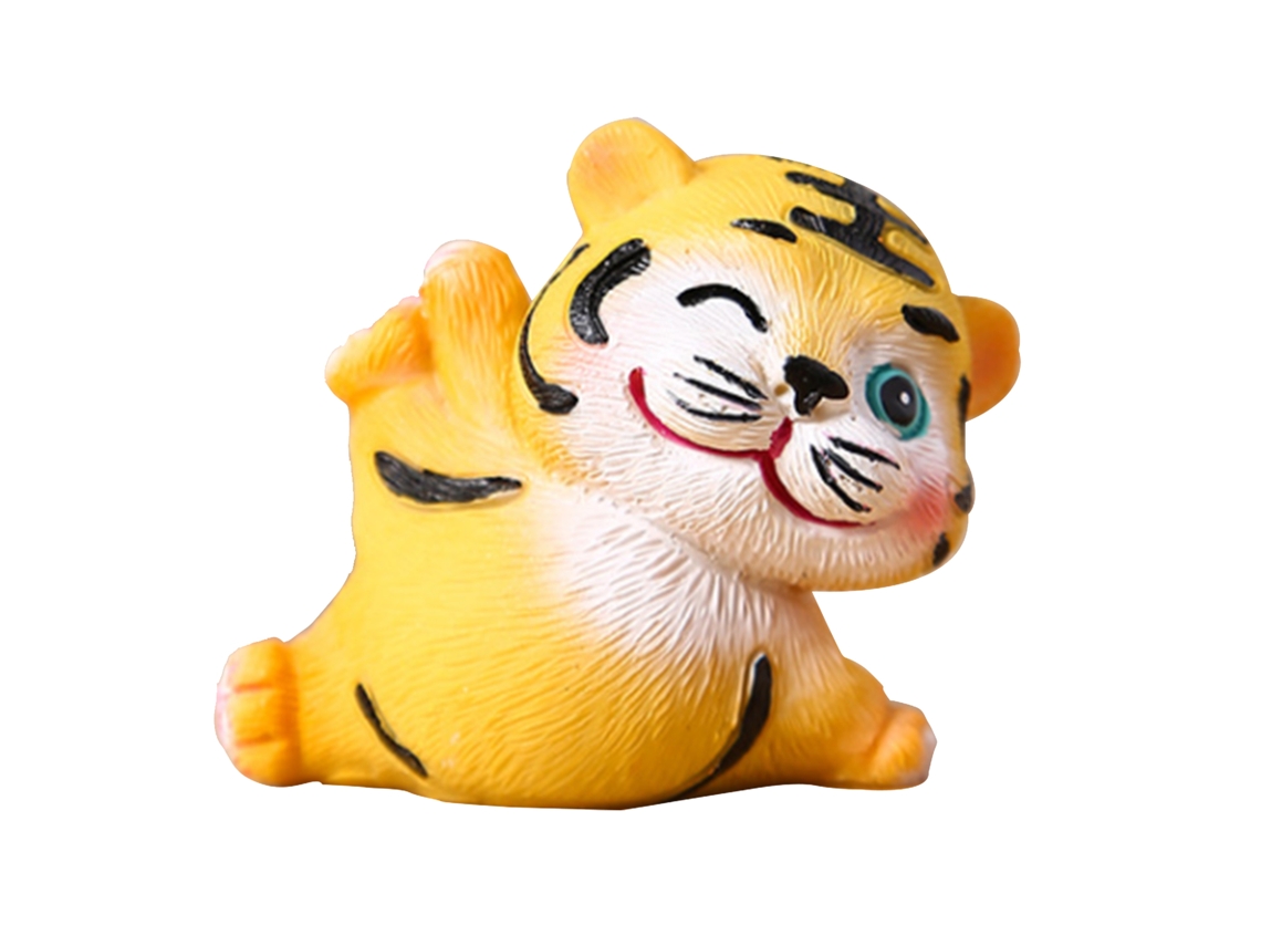 Laxiscreed Enfeite De Resina Com Tigre Pequeno Para Carro, Decoração De Ano Novo E Bolo