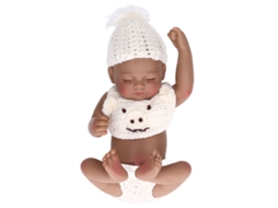 Walshlxq muñeco Bebé Realista de Silicona de 25,4 Cm, Niño Recién Nacido Con Ropa Blanca, Juguete Sin Zapatos
