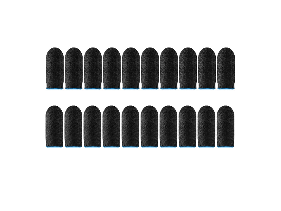 (pacote Com 20, Azul) Dedeiras Resistentes Ao Suor E Antiderrapantes Para Telas Sensíveis Ao Toque, Dedeiras Respiráveis Para Jogos.