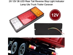 Luzes traseiras de LED em Prova D'água, brilhantes e potentes para encaixes de 12V, pacote com 2 unidades.