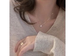 Colar Clássico com Seis Diamantes em Prata de Lei 925, com Diamante Moissanita Super Brilhante Luxuoso e Requintado. MDUG