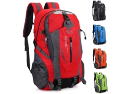Mochila Grande Impermeável De 40 Litros Para Camping, Trilhas E Viagens Ao Ar Livre, Vermelha