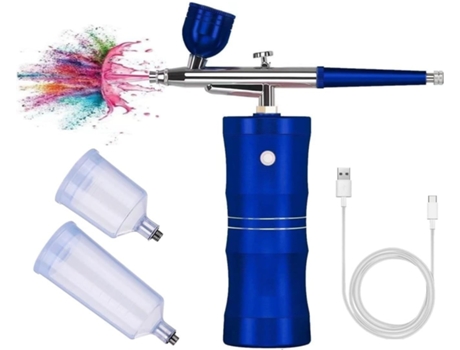 Kit de aerógrafo sem fios de carga rápida com mini pulverizador de tinta compressor adequado para arte de unhas etc.
