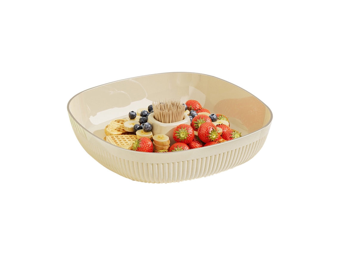 Prato De Fruta Em Plástico Transparente - Travessa De Snacks E Nozes Para Sala De Estar E Saladas