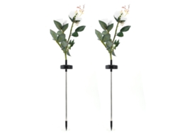 2pcs luzes de jardim solar led rosa artificial impermeável Ip65 para paisagem exterior | S/MARCA