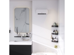 Aquecedor De Parede Cerâmico Ptc 2000w, 3 Níveis De Potência, Com Controle Remoto, Nas Cores Branco E Preto