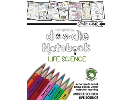Livro Life Science Doodle Notebook de Captivate Science (Inglês)