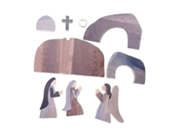 Decoração de Páscoa com Estátua de Madeira Jesus Natividade LAXISCREED