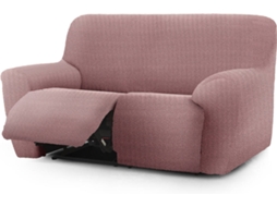 Capa de Sofá Relax Extensível 2 Lugares Direita EYSA Premium Jaz Tecido Multielástico (200 x 70 x 120 cm - Poliéster e Algodão - Rosa)