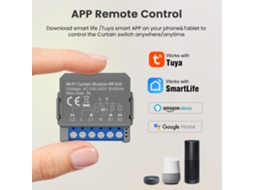 Módulo De Interruptor Para Cortina Inteligente Laxiscreed Com Controle Wifi E App, Compatível Com Automação Doméstica