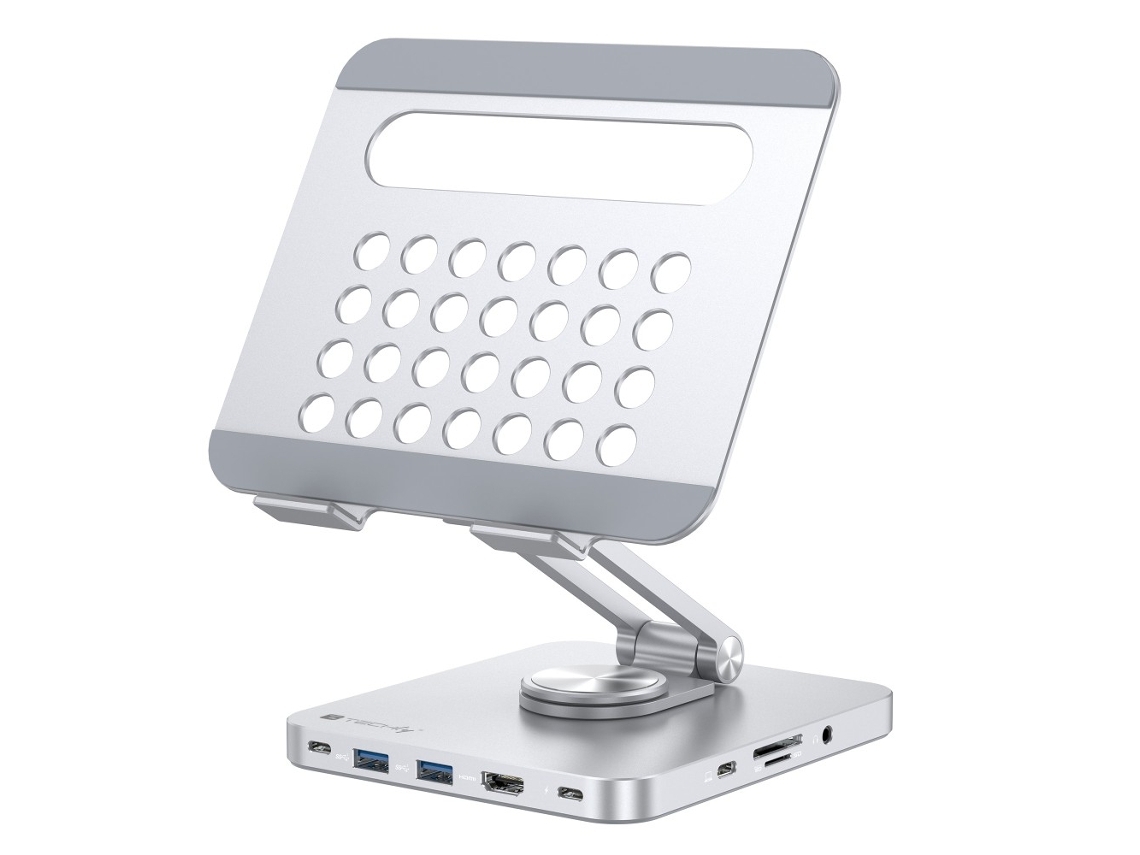 Ica Tbl Dock81 Computer And Notebook Stand, Silver Tablet Stand, Techly