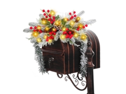Decoração de Pendente para Caixa de Correio de Natal com Luz e Formato Cônico LAXISCREED