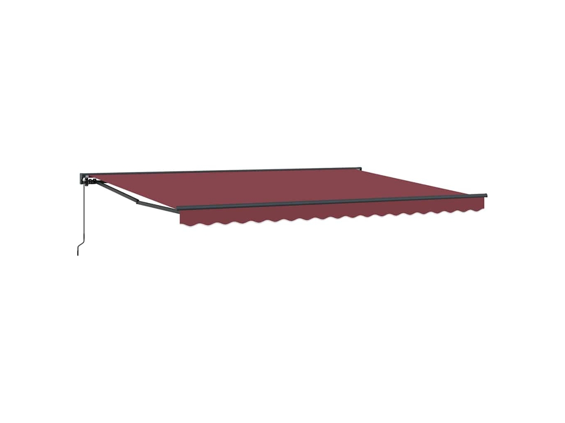 Conjunto 1 Toldo Retrátil Vidaxl Bordô Alumínio (450 × 300 Cm)