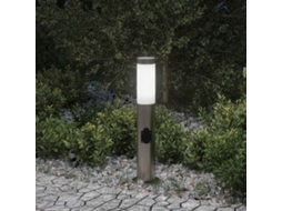 Vidaxl Luminária De Poste Com Tomada, 50 Cm, Aço Inoxidável, Ip44