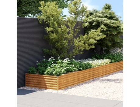 Canteiro Elevado De Jardim 770X100X36 cm Aço Corten VIDAXL