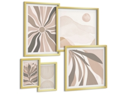 Conjunto De Pinturas Composições Estilosas Da Natureza Espelharte (5 Peças)