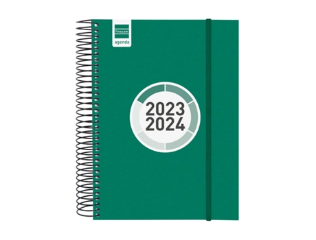 Agenda FINOCAM Espir Color 2023-2024 Escolar 15,5 X 21,2 Cm Verde
