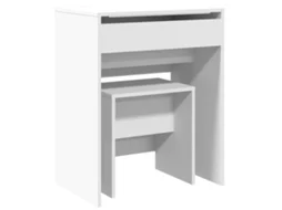 Penteadeira com banco 60x40x113,5 cm branca MAISON EXCLUSIVE