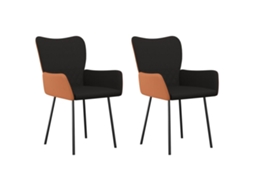 Dining Chair, Dining Chairs Vidaxl Preto Tecido (n/a)