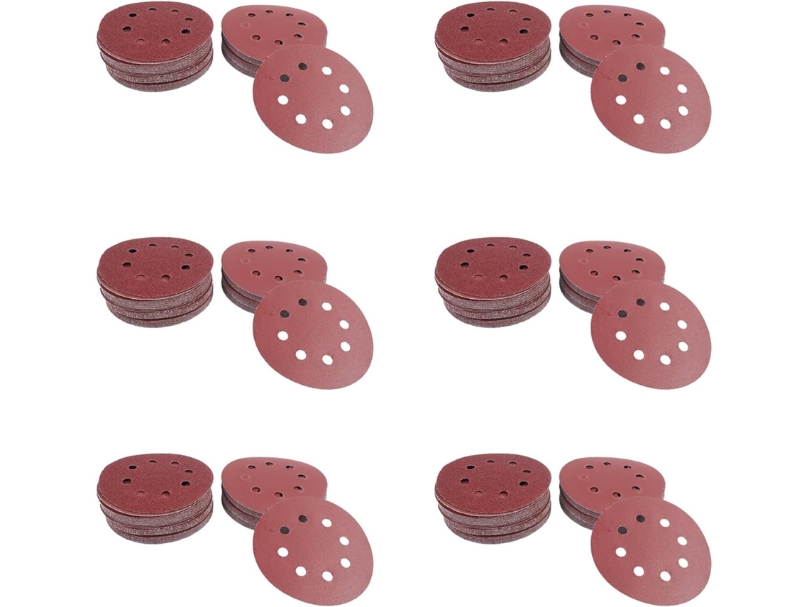 360 Discos De Lixa De 5 Polegadas, Lixa De Grão 60, 80, 120, 180, 240 E 320 Para Brita.