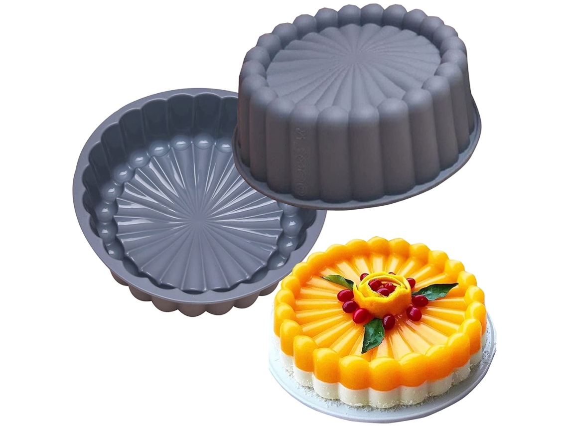 Forma Para Pão E Bolos, Em Silicone, 18 Cm, 7 Polegadas, Formato Girassol, Para Forno, Confeitaria E Preparo Doméstico