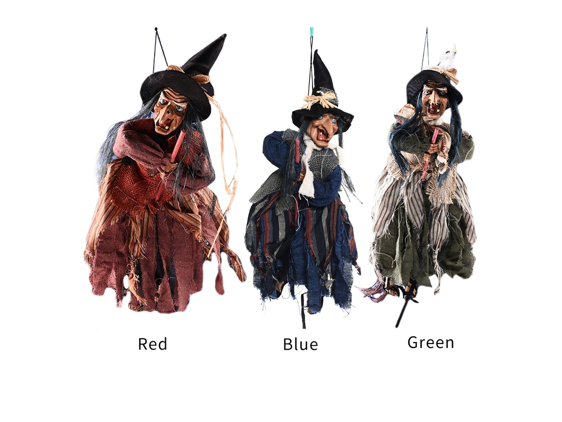Decoração De Bruxa Voadora Pendurada Para Halloween Que Grita