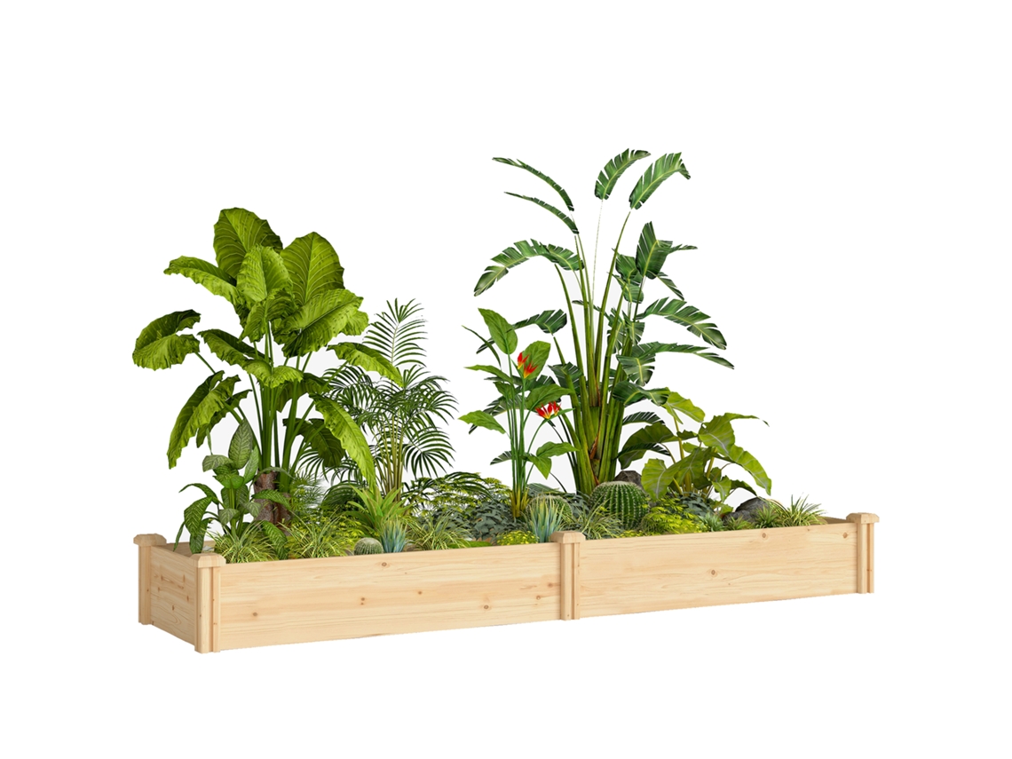 Cama Plantação, Madeira, Estrutura Fria, Jardim. 235x66x26cm Natural