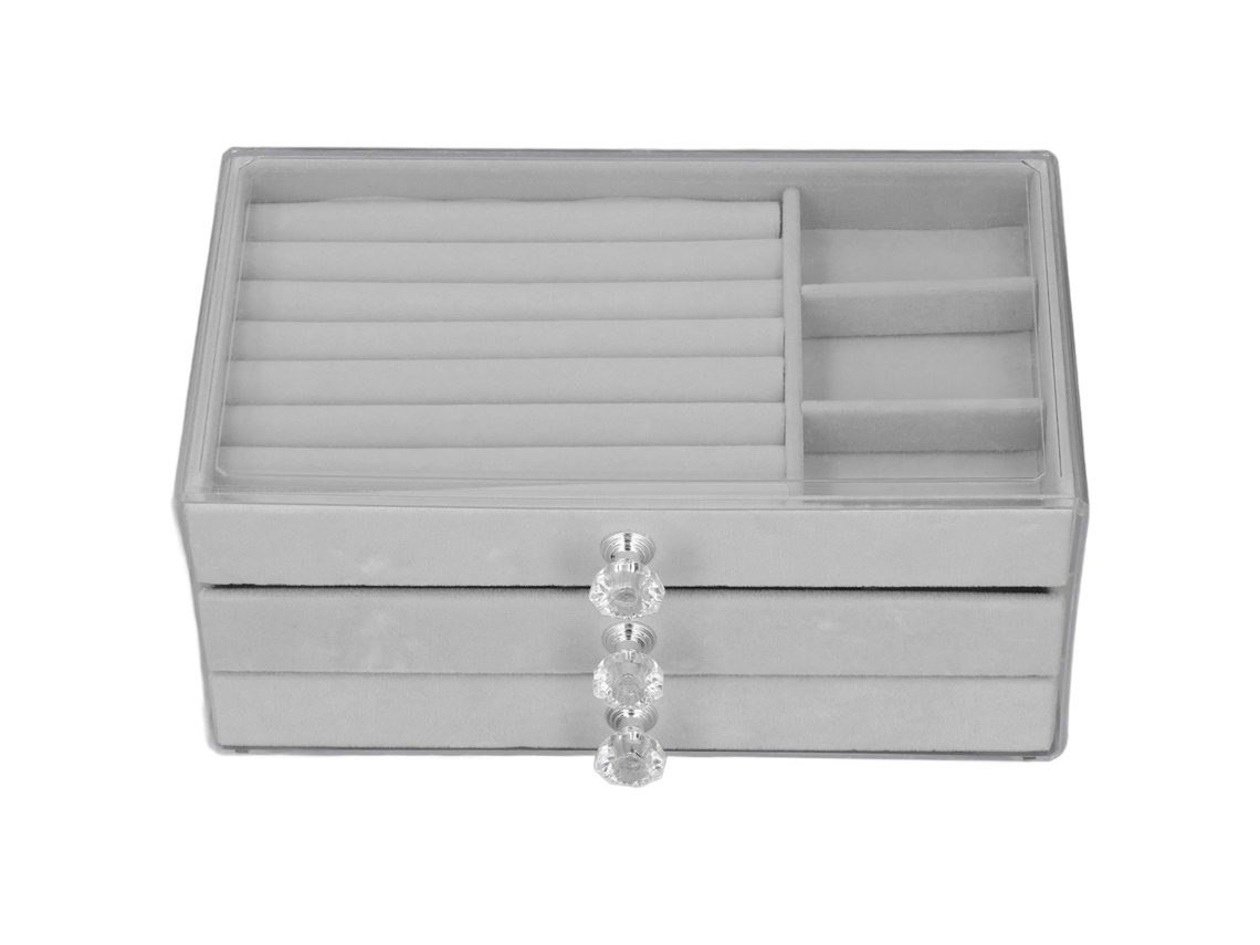 Caja Organizadora De Joyas De Acrílico Com 3 Gavetas Para Armazenamento