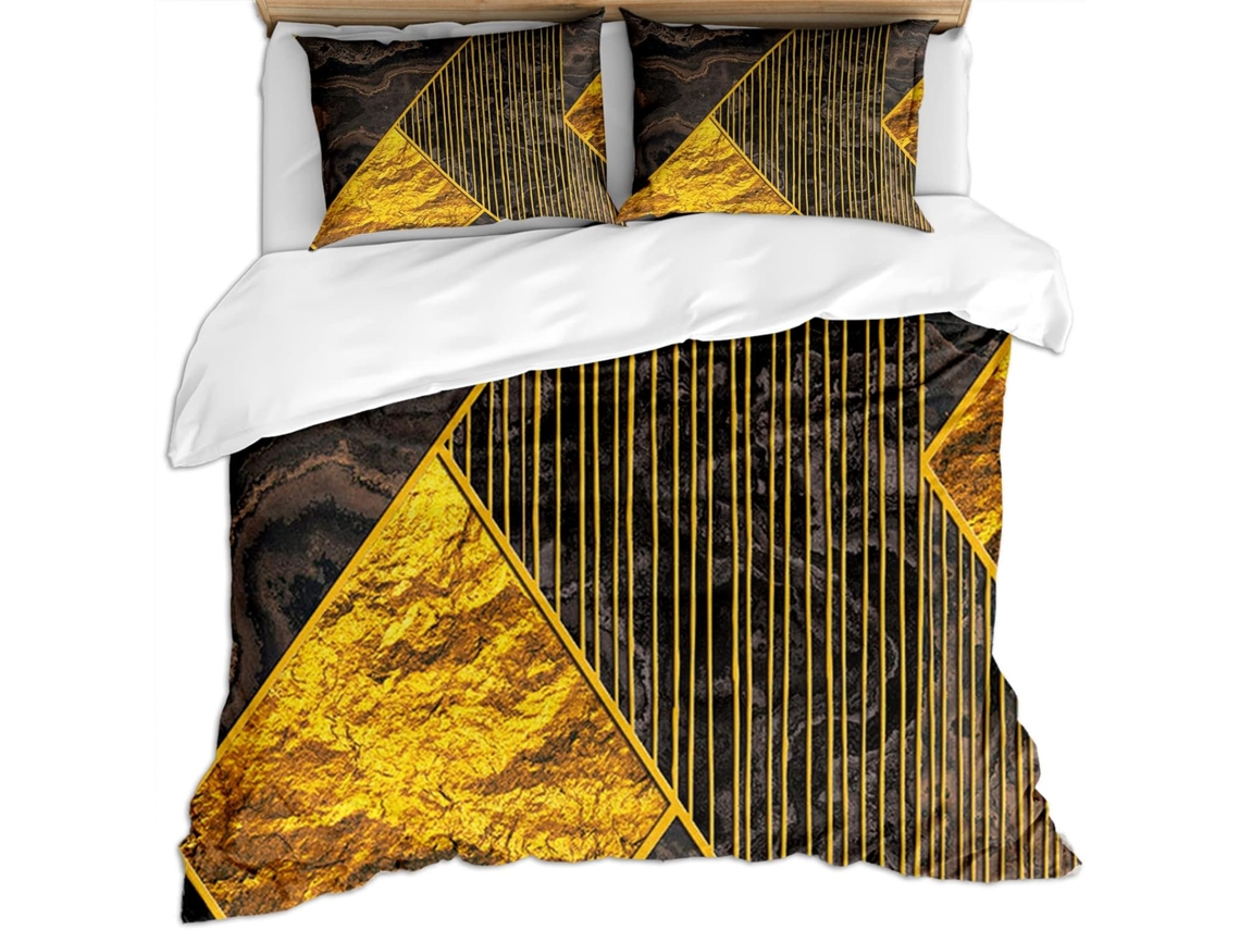 Capa de Edredom com 2 Fronhas 65x65cm em Microfibra Fronha 140x200cm,
