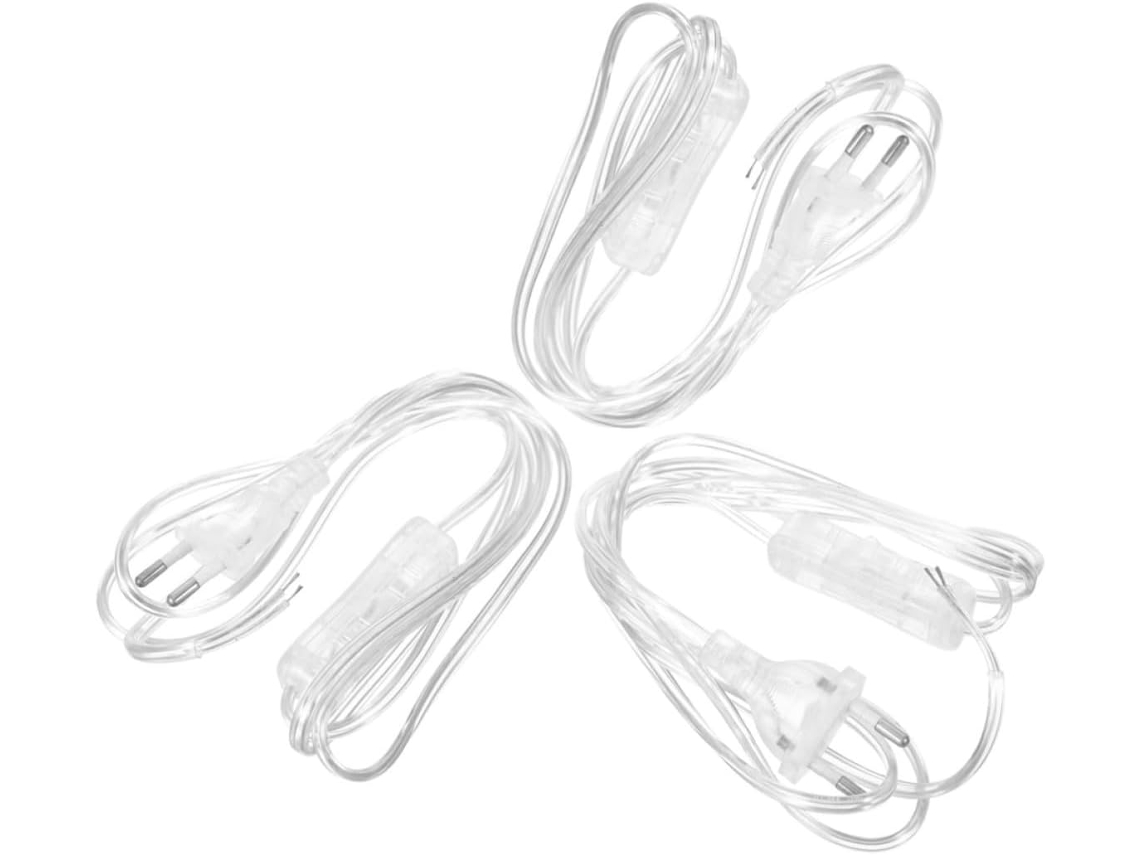 Cabos De Alimentação Europeus Com Interruptor, 1,8 M, Pvc E Cobre, Pacote