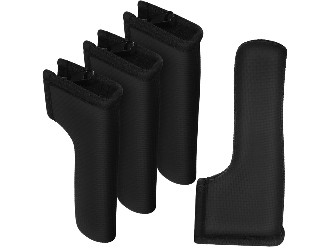 Conjunto De 4 Capas Protetoras Pretas Para Maçanetas Portas Internas, Com Proteção Térmica