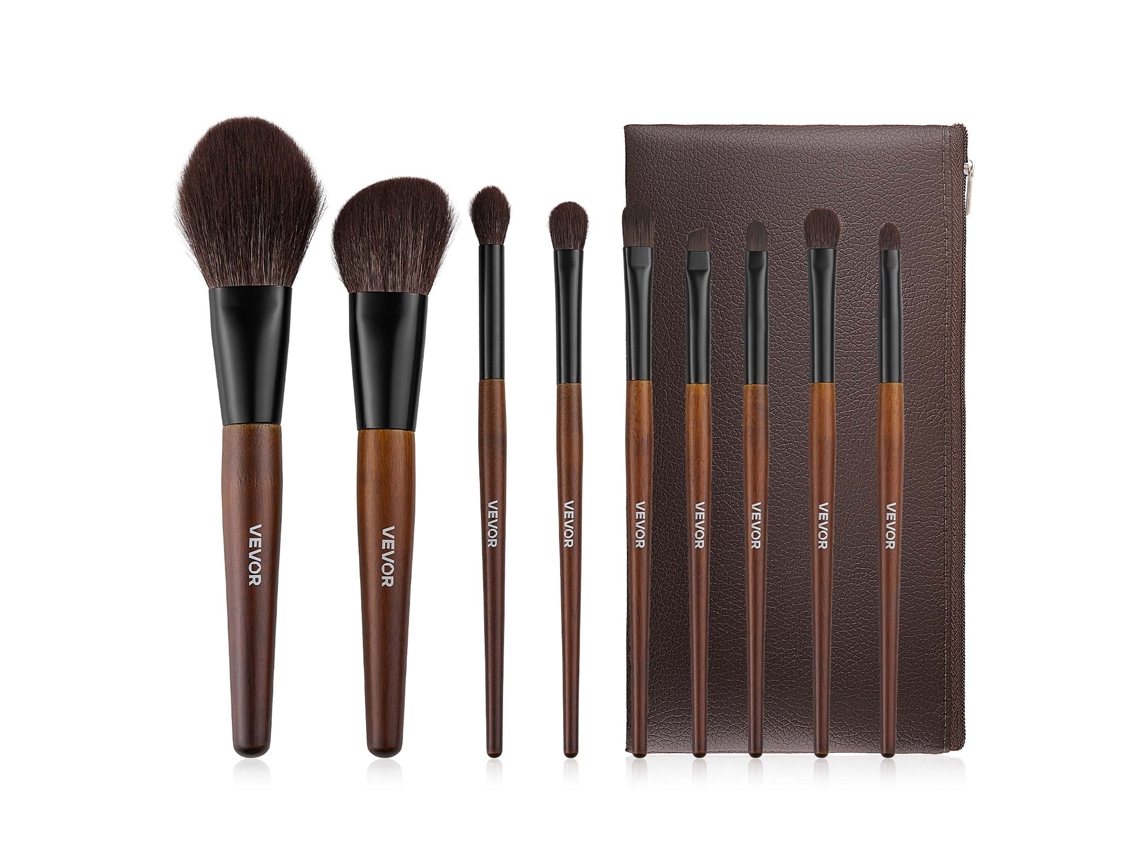Conjunto de 9 pincéis de maquiagem Vevor para misturar base e sombra