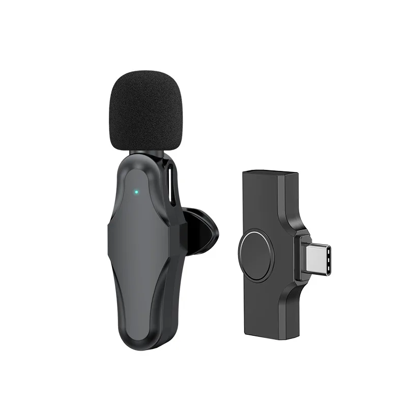 Microfone de Lapela Sem Fio 2.4g Tk para Transmissões Ao Vivo MDUG