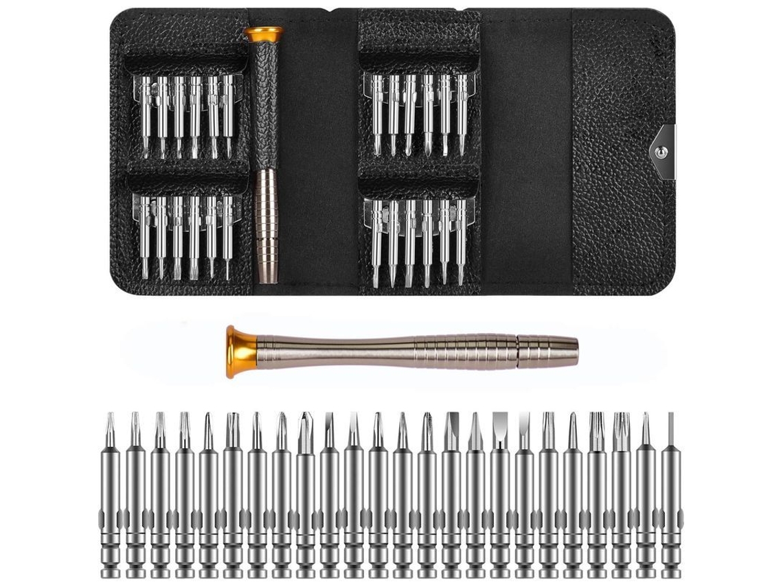 Kit De Parafusos Preciso Mini 25 Em 1 Para Reparo De Óculos, Pc, Relógios, Brinquedos E Dispositivos Eletrônicos