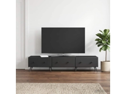 Vidaxl Gabinete Para Tv Preto 147 X 34,5 X 30 Cm Derivados De Madeira